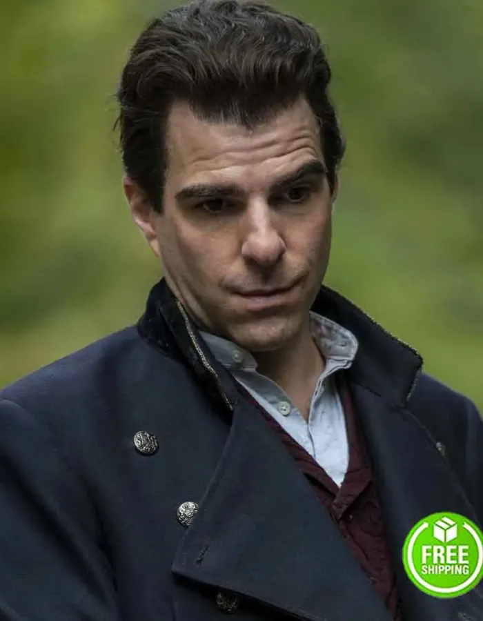 NOS4A2 ZACHARY QUINTO (CHARLIE MANX) WOOL TRENCH COAT