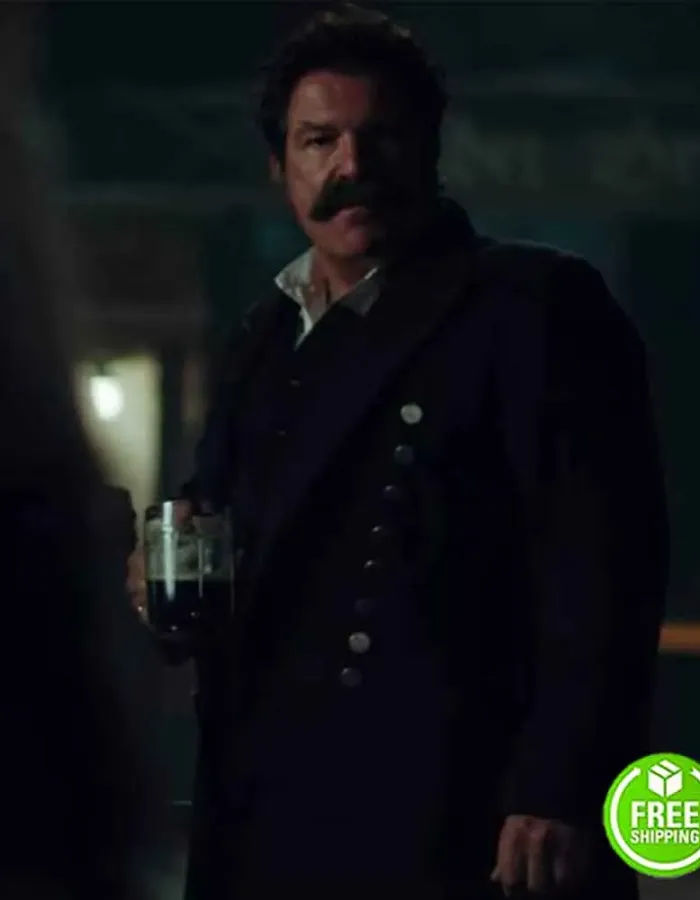 OKTOBERFEST: BEER AND BLOOD MISEL MATICEVIC (CURT PRANK) BLACK WOOL COAT OKTOBERFEST: BEER AND BLOOD MISEL MATICEVIC (CURT PRANK) BLACK WOOL COAT