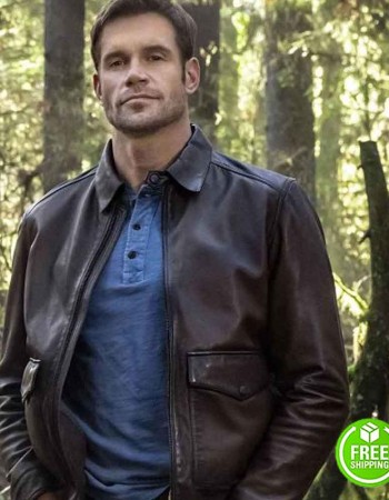 RUBY HERRING MYSTERIES STEPHEN HUSZAR (JAKE KILLIAN) BROWN LEATHER JACKET