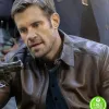 RUBY HERRING MYSTERIES STEPHEN HUSZAR (JAKE KILLIAN) BROWN LEATHER JACKET