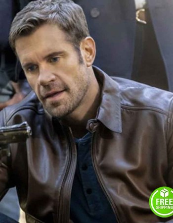 RUBY HERRING MYSTERIES STEPHEN HUSZAR (JAKE KILLIAN) BROWN LEATHER JACKET RUBY HERRING MYSTERIES STEPHEN HUSZAR (JAKE KILLIAN) BROWN LEATHER JACKET