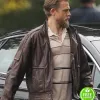JUNGLELAND CHARLIE HUNNAM (STANLEY KAMINSKI) BROWN LEATHER JACKET