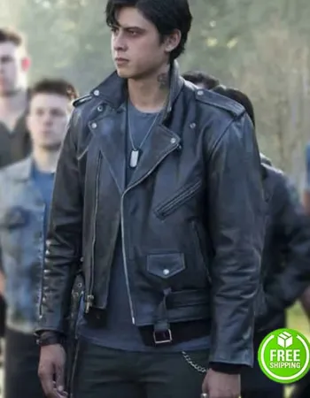 RIVERDALE JORDAN CONNOR (SWEET PEA) BLACK LEATHER JACKET RIVERDALE JORDAN CONNOR (SWEET PEA) BLACK LEATHER JACKET