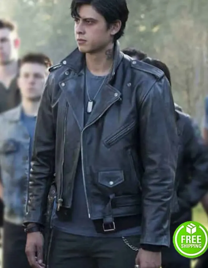 RIVERDALE JORDAN CONNOR (SWEET PEA) BLACK LEATHER JACKET RIVERDALE JORDAN CONNOR (SWEET PEA) BLACK LEATHER JACKET