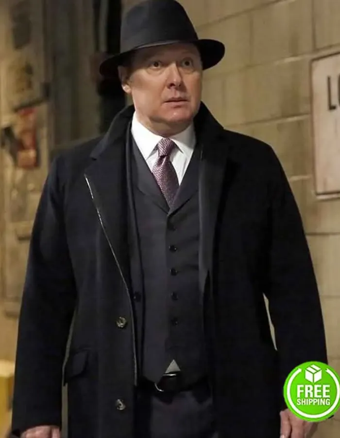 THE BLACKLIST JAMES SPADER (RAYMOND REDDINGTON) BLACK WOOL COAT THE BLACKLIST JAMES SPADER (RAYMOND REDDINGTON) BLACK WOOL COAT
