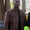 THE FALCON AND THE WINTER SOLDIER ANTHONY MACKIE (SAM WILSON) BROWN LEATHER JACKET
