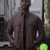 THE FALCON AND THE WINTER SOLDIER ANTHONY MACKIE (SAM WILSON) BROWN LEATHER JACKET