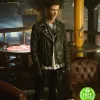THE FLASH ELSEWORLDS GRANT GUSTIN (BARRY ALLEN) BLACK LEATHER JACKET THE FLASH ELSEWORLDS GRANT GUSTIN (BARRY ALLEN) BLACK LEATHER JACKET