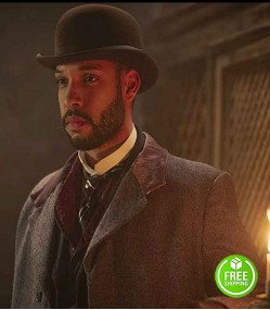 THE IRREGULARS ROYCE PIERRESON (JOHN WATSON) GREY WOOL TRENCH COAT