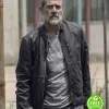 THE WALKING DEAD SEASON 9 JEFFREY DEAN MORGAN (NEGAN) BLACK LEATHER JACKET