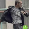 THE WALKING DEAD SEASON 9 JEFFREY DEAN MORGAN (NEGAN) BLACK LEATHER JACKET