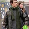 TICK TICK BOOM ANDREW GARFIELD (JON) BROWN LEATHER JACKET TICK TICK BOOM ANDREW GARFIELD (JON) BROWN LEATHER JACKET