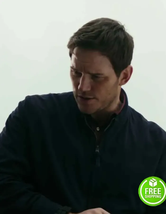 THE TOMORROW WAR CHRIS PRATT (DAN FORESTER) BLUE COTTON JACKET