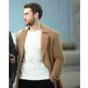 ÇUKUR SEASON 4 ARAS BULUT IYNEMLI (YAMAÇ KOÇOVALI) BROWN COAT
