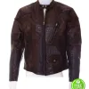 VENOM TOM HARDY (EDDIE BROCK) BROWN LEATHER JACKET