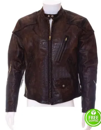 VENOM TOM HARDY (EDDIE BROCK) BROWN LEATHER JACKET