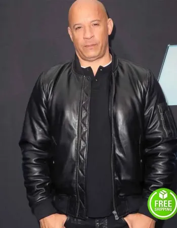 FAST AND FURIOUS 9 VIN DIESEL (DOMINIC TORETTO) BLACK BOMBER LEATHER JACKET