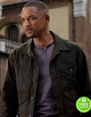 GEMINI MAN WILL SMITH (HENRY BROGAN) BLACK COTTON JACKET GEMINI MAN WILL SMITH (HENRY BROGAN) BLACK COTTON JACKET