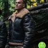 PROJECT BLUE BOOK SEASON 2 WILLEM VAN DER VEGT (ALEX) BLACK SHEARLING LEATHER JACKET PROJECT BLUE BOOK SEASON 2 WILLEM VAN DER VEGT (ALEX) BLACK SHEARLING LEATHER JACKET