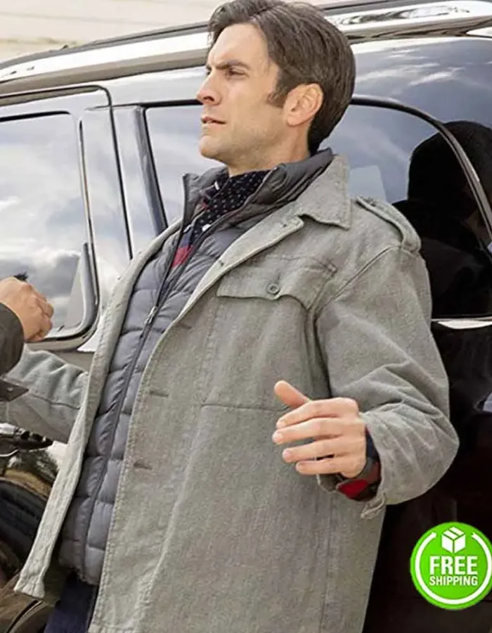 YELLOWSTONE WES BENTLEY (JAMIE DUTTON) GREY COTTON JACKET