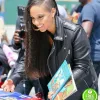 ALICIA KEYS BLACK LEATHER JACKET ALICIA KEYS BLACK LEATHER JACKET