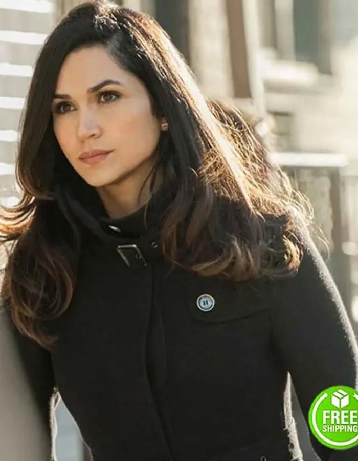 Power Lela Loren Angela Valdes Black Trench Coat