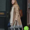 THE WOMAN IN THE WINDOW AMY ADAMS (ANNA FOX) BROWN WOOL COAT