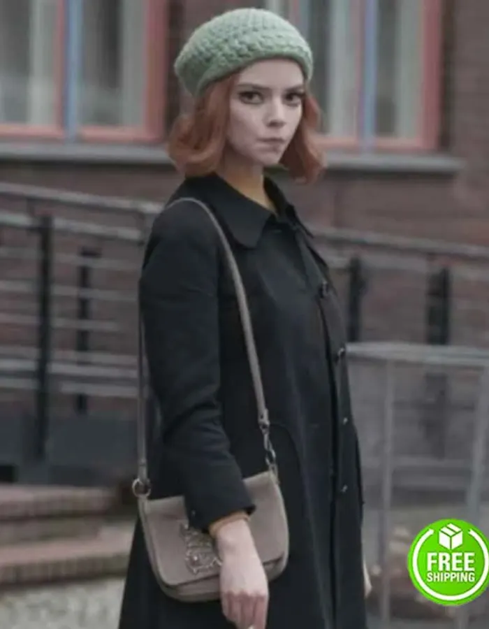 THE QUEEN’S GAMBIT ANYA TAYLOR-JOY (BETH HARMON) BLACK COAT THE QUEEN’S GAMBIT ANYA TAYLOR-JOY (BETH HARMON) BLACK COAT