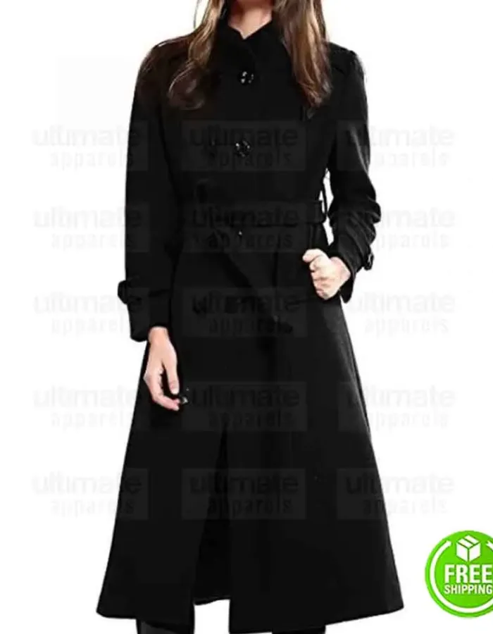 BATWOMAN SEASON 2 MEAGAN TANDY (SOPHIE MOORE) BLACK TRENCH COAT BATWOMAN SEASON 2 MEAGAN TANDY (SOPHIE MOORE) BLACK TRENCH COAT