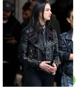 VOX LUX RAFFEY CASSIDY (YOUNG CELESTE) BLACK LEATHER JACKET