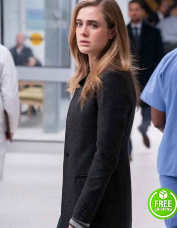 MANIFEST MELISSA ROXBURGH (MICHAELA STONE) BLACK WOOL COAT MANIFEST MELISSA ROXBURGH (MICHAELA STONE) BLACK WOOL COAT