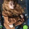 CLOUDS SABRINA CARPENTER (SAMMY BROWN) BROWN COTTON JACKET