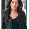 COVERT AFFAIRS PIPER PERABO BLACK LEATHER JACKET COVERT AFFAIRS PIPER PERABO BLACK LEATHER JACKET