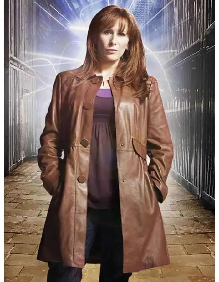 DOCTOR WHO CATHERINE TATE (DONNA NOBLE) LEATHER COAT DOCTOR WHO CATHERINE TATE (DONNA NOBLE) LEATHER COAT