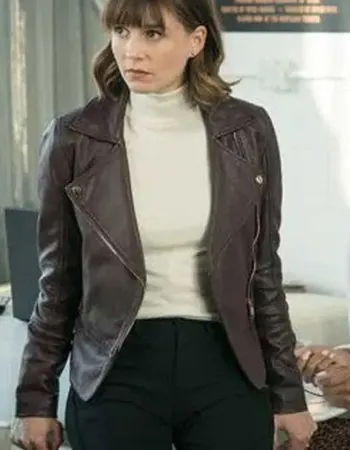 EVIL KATJA HERBERS PURPLE LEATHER JACKET