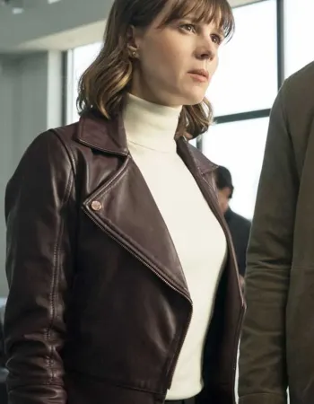 EVIL KATJA HERBERS PURPLE LEATHER JACKET