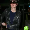 FELICITY JONES BLACK LEATHER JACKET FELICITY JONES BLACK LEATHER JACKET
