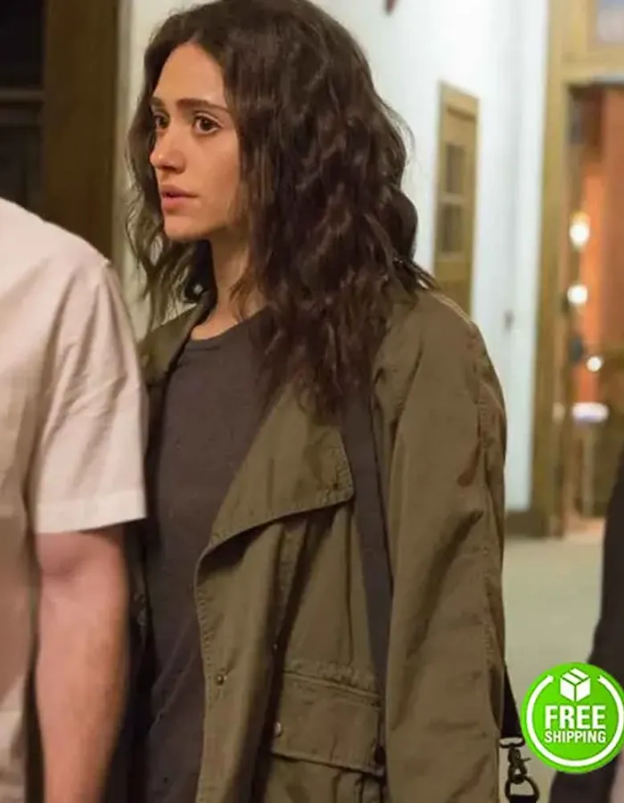 SHAMELESS EMMY ROSSUM (FIONA GALLAGHER) GREEN COTTON JACKET SHAMELESS EMMY ROSSUM (FIONA GALLAGHER) GREEN COTTON JACKET