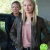 FRINGE GEORGINA HAIG (HENRIETTA BISHOP) BROWN LEATHER JACKET