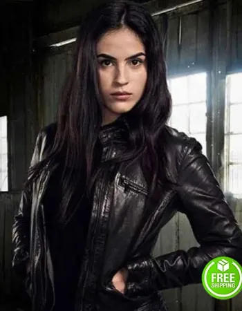 CONDOR LEEM LUBANY (GABRIELLE JOUBERT) BLACK LEATHER JACKET