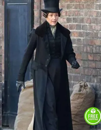 GENTLEMAN JACK SURANNE JONES (ANNE LISTER) BLACK TRENCH COAT