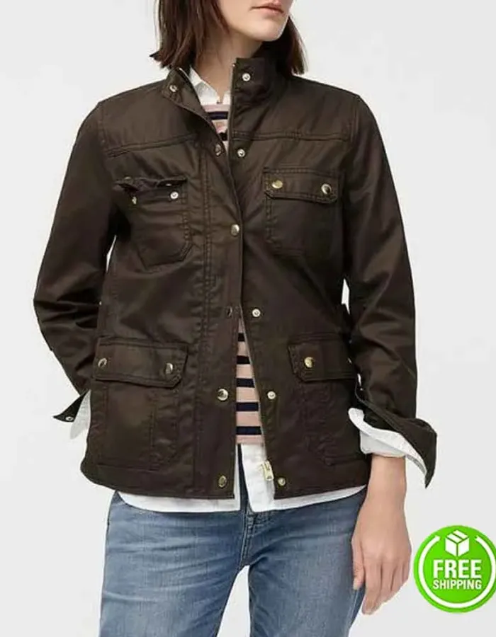 GOOD GIRLS SEASON 3 CHRISTINA HENDRICKS (BETH BOLAND) BROWN COTTON JACKET GOOD GIRLS SEASON 3 CHRISTINA HENDRICKS (BETH BOLAND) BROWN COTTON JACKET