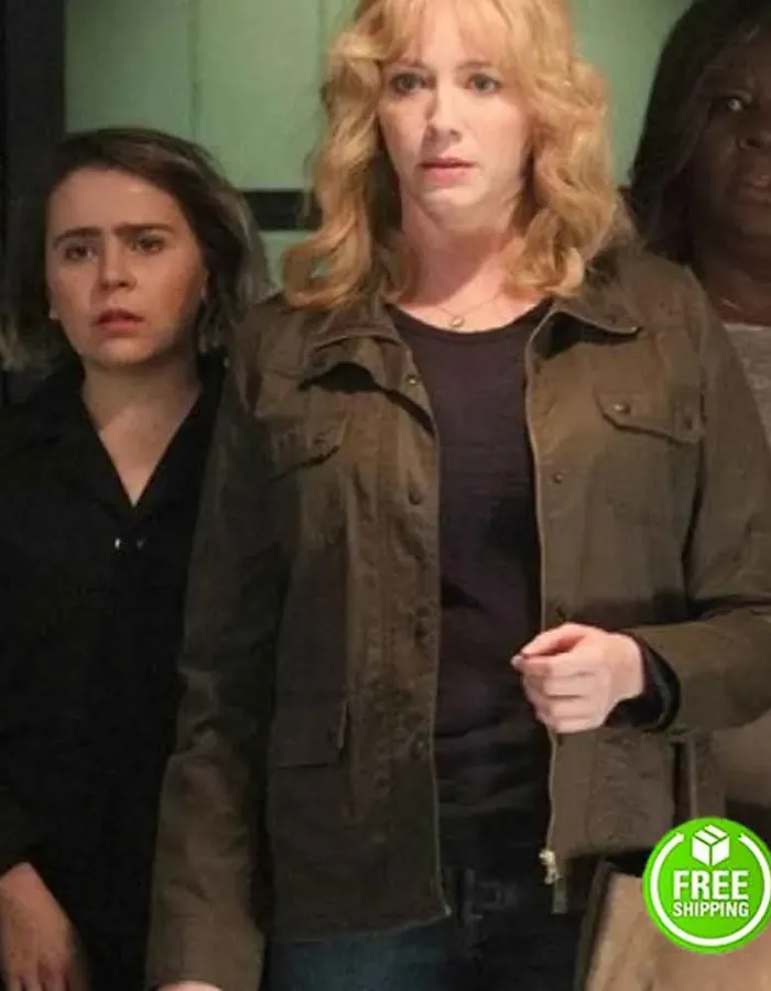 GOOD GIRLS SEASON 3 CHRISTINA HENDRICKS (BETH BOLAND) BROWN COTTON JACKET GOOD GIRLS SEASON 3 CHRISTINA HENDRICKS (BETH BOLAND) BROWN COTTON JACKET