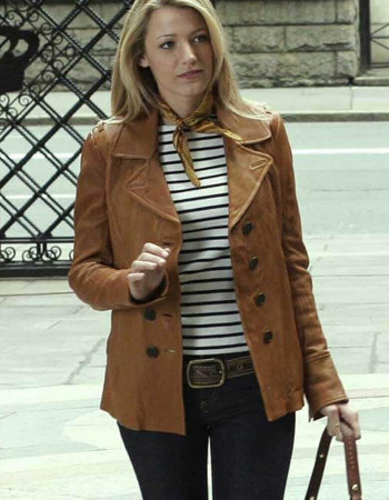GOSSIP GIRL BLAKE LIVELY BROWN JACKET