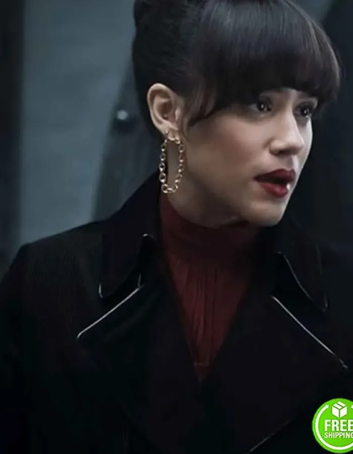 ARMY OF THIEVES NATHALIE EMMANUEL (GWENDOLINE STARR) TRENCH COAT ARMY OF THIEVES NATHALIE EMMANUEL (GWENDOLINE STARR) TRENCH COAT