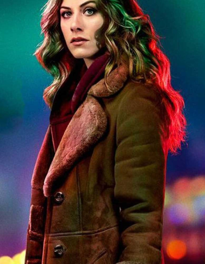 In the Dark Perry Mattfeld Murphy Mason Shearling Coat In the Dark Perry Mattfeld Murphy Mason Shearling Coat