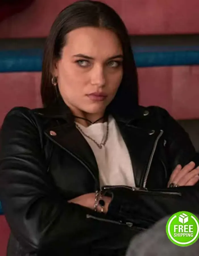 I AM NOT OKAY WITH THIS SOPHIA TATUM (JENNY TUFFIELD) BLACK LEATHER JACKET I AM NOT OKAY WITH THIS SOPHIA TATUM (JENNY TUFFIELD) BLACK LEATHER JACKET
