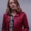 LA LA LAND EMMA STONE MAROON LEATHER JACKET