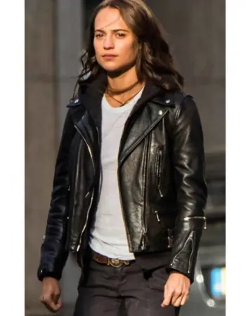 TOMB RAIDER ALICIA VIKANDER (LARA CROFT) LEATHER JACKET