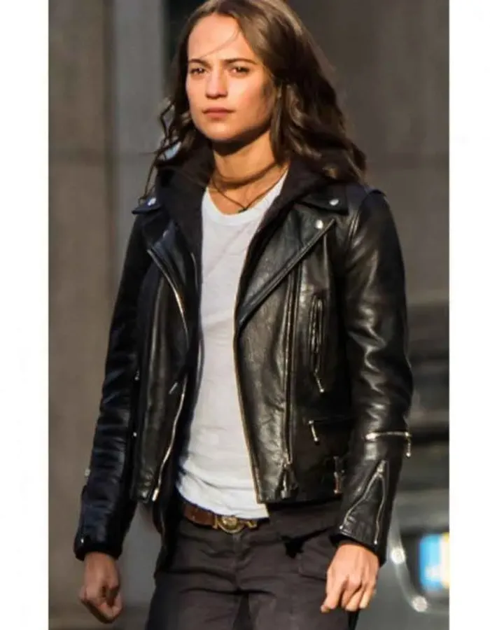 TOMB RAIDER ALICIA VIKANDER (LARA CROFT) LEATHER JACKET